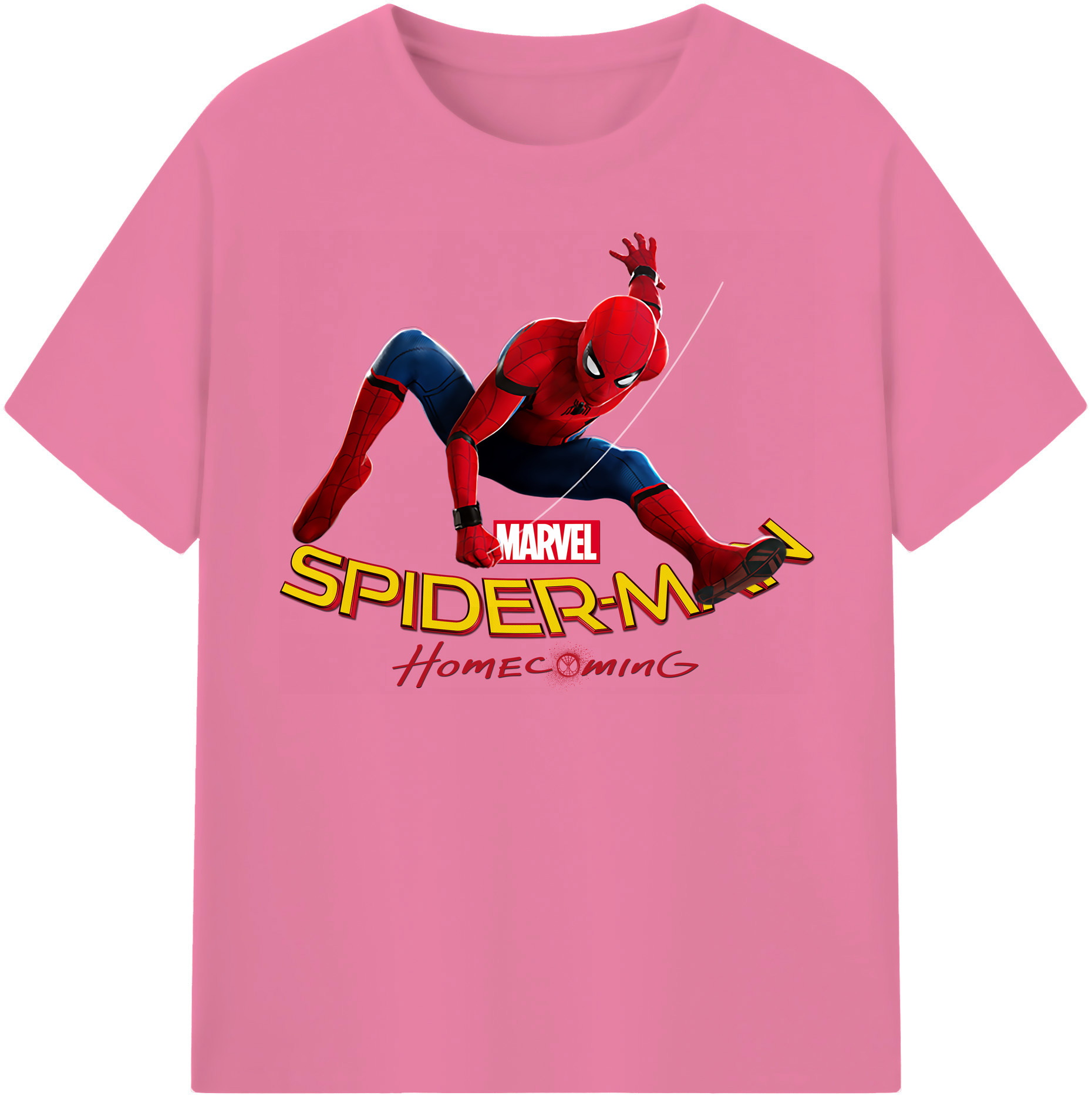 （画像用） Spider Man スパイダーマン 綿100％半袖Tシャツ（フロントプリント）